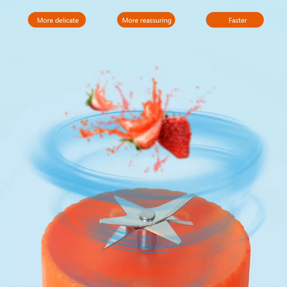 380Ml/420Ml Portable Juicer Cup Juicer USB Electric Fruit Juice Cup Automatic Mini Fruit Juicer Smoothie Blender with 6 Blades