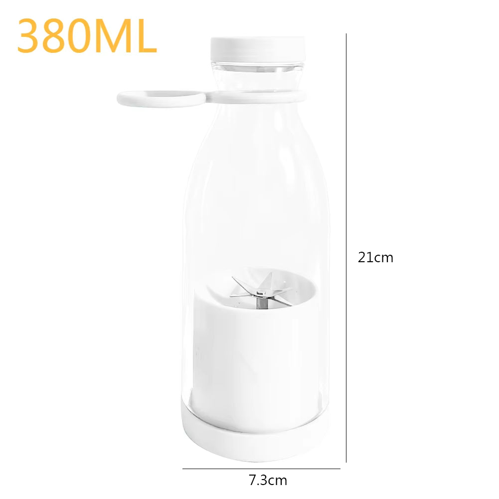 380Ml/420Ml Portable Juicer Cup Juicer USB Electric Fruit Juice Cup Automatic Mini Fruit Juicer Smoothie Blender with 6 Blades