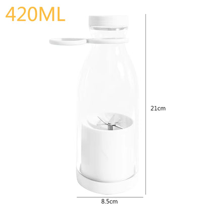 380Ml/420Ml Portable Juicer Cup Juicer USB Electric Fruit Juice Cup Automatic Mini Fruit Juicer Smoothie Blender with 6 Blades